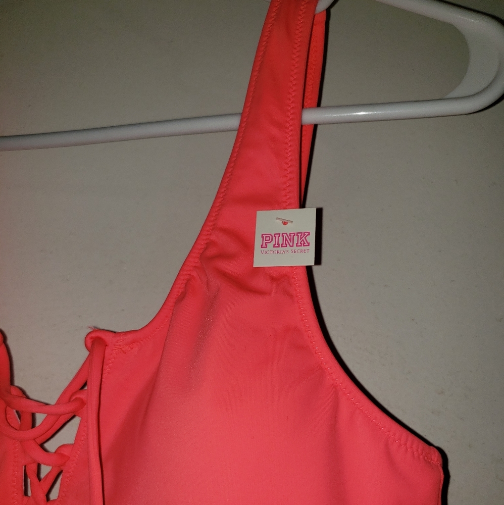 Hot Peachy Orange - VS PINK• | One-Piece Swimsuit - Picture 5 of 8